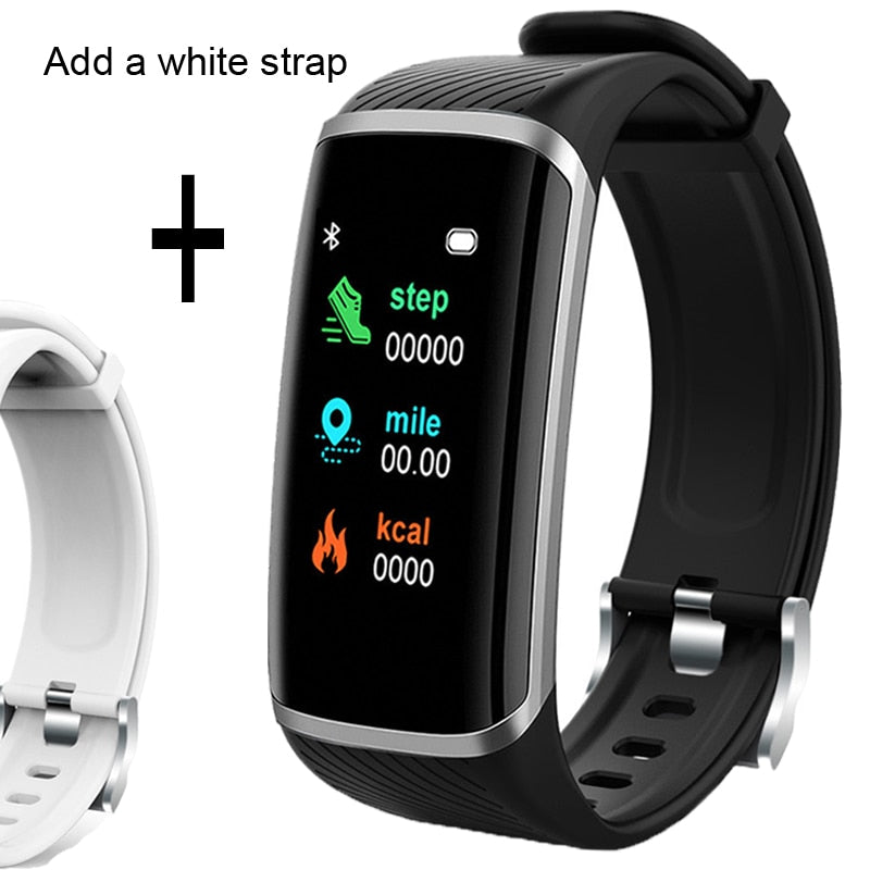 Smart Fitness Bracelet Heart Rate Blood Pressure Fitness Tracker Customize Wallpaper Smart Band Watch Men Women For Android IOS