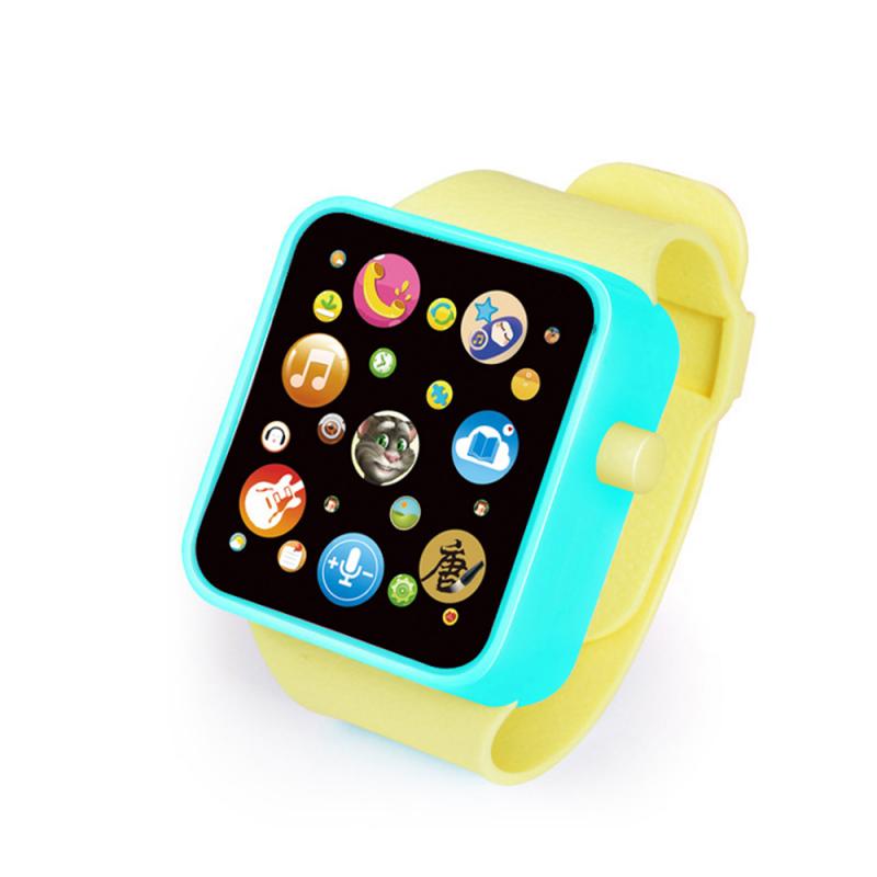 Nouveau 6 couleur multifonctionnel écran tactile simulé montre enfant en bas âge enfants en plastique montre numérique analogique montre intelligente éducation jouet