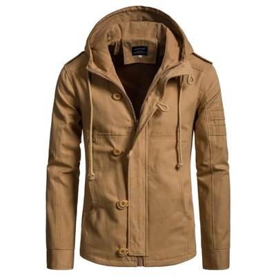 Zogaa 2020 Brand Slim Men Jacket Army Green Military Wide-waisted Coat Casual Cotton Hooded Windbreaker Jackets Overcoat Male
