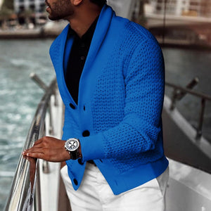 New Hot Sell Middle-Long Mens White Sweater Cardigan Trench Male Autumn Warm jacket Coat Sweater Winter