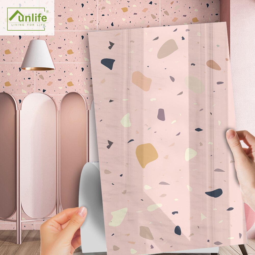Funlife[R] NOUVELLE MAISON[TM] 30x60cm Black and White Marble Waterproof PVC Tile Sticker For Kitchen Bathroom Floor Sticker