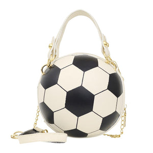 Fashion Basketball Round Shaped Shoulder Bags for Women Acrylic Chain Casual Small Totes PU Leather Messenger Crossbody Handbags