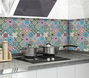 Kitchen Stickers Oil-proof Waterproof Vinyl Self-Adhesive Stove Cabinet Foil Marble Wallpaper DIY Bathroom Wall Sticker Decor