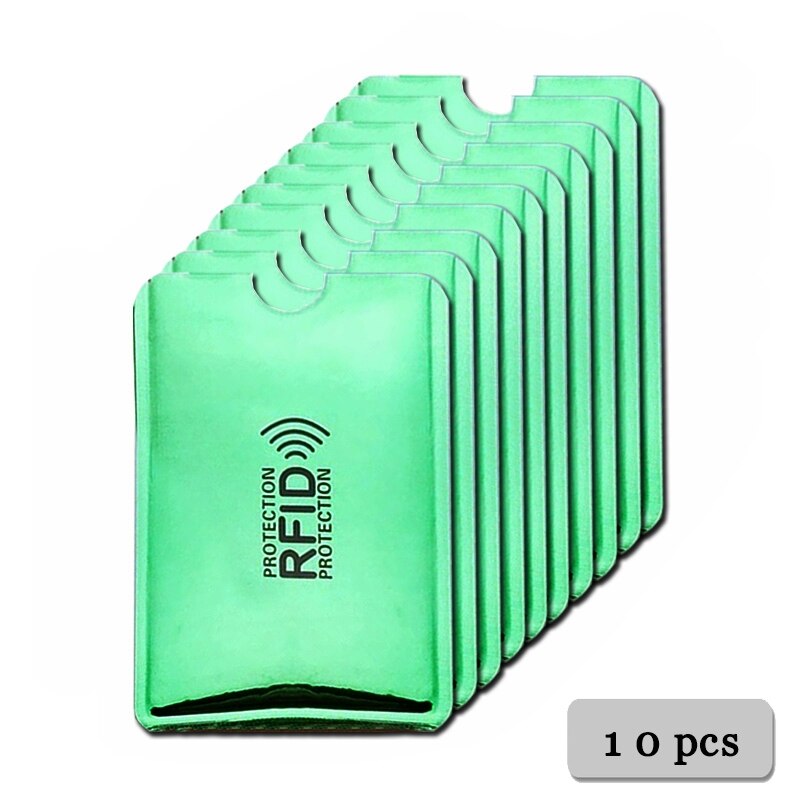 10pcs Anti RFID Blocking Reader Lock Card Holder ID Bank Card Case Protector Aluminium Metal Smart Anti-theft Credit Card Holder