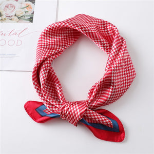 Women Square Silk Scarf Chiffon Satin Lady Hair Neck Foulard  Scarves Shawl Wrap Female Bandana Head Kerchief Hijab Headband