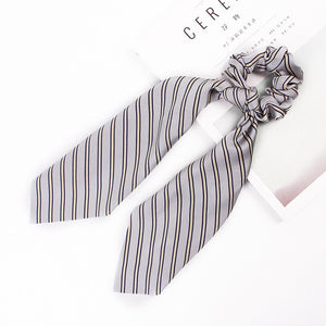 Floral Satin Scrunchies Women Elastic Hair Bands Ties Scarf Woman Scrunchy Hairbands Turban Head Wrap Hair Accessories Headwear