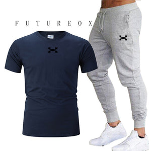 Pants Men Sweatpants+men running t-shirts men sets jogging Sportswear men Pants Gym Fitness Sportswear Tracksuit Training Pants