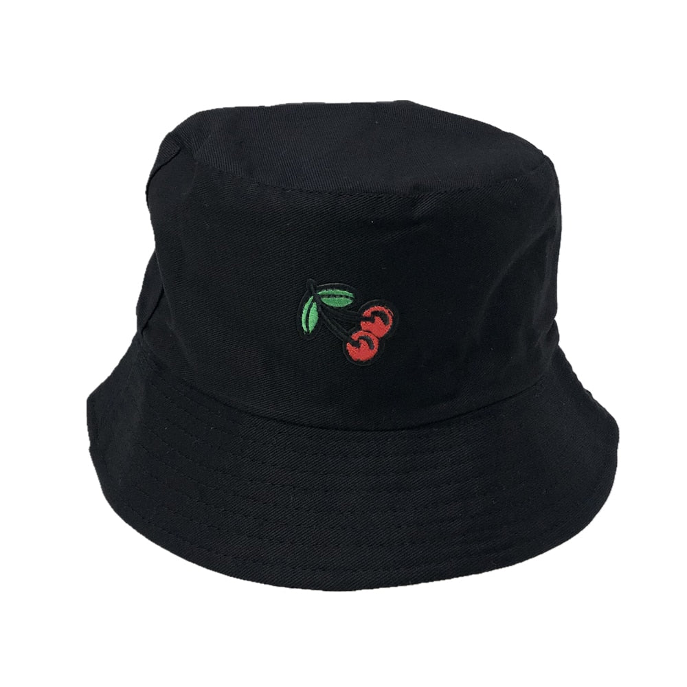 Unisex Embroidered Alien Foldable Bucket Hat Beach Sun Hat Street Headwear Fisherman Outdoor Cap Men and Woman Hat