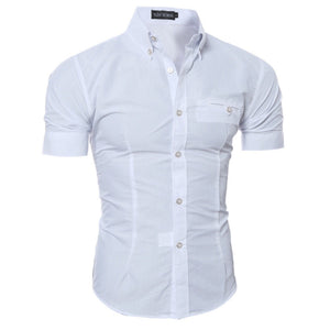 New Fashion Fashion Men's Luxury Short Sleeve Shirt Casual Slim Fit Stylish Shirts Tops Plus Size M-3XL
