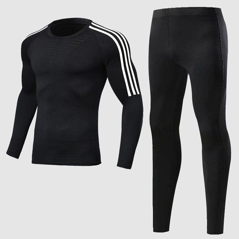 Men Quick-drying Compression Training Tracksuit Warm Gym Sport Suit Jogging For Homme Man Running Tight Fitness Workout Clothes