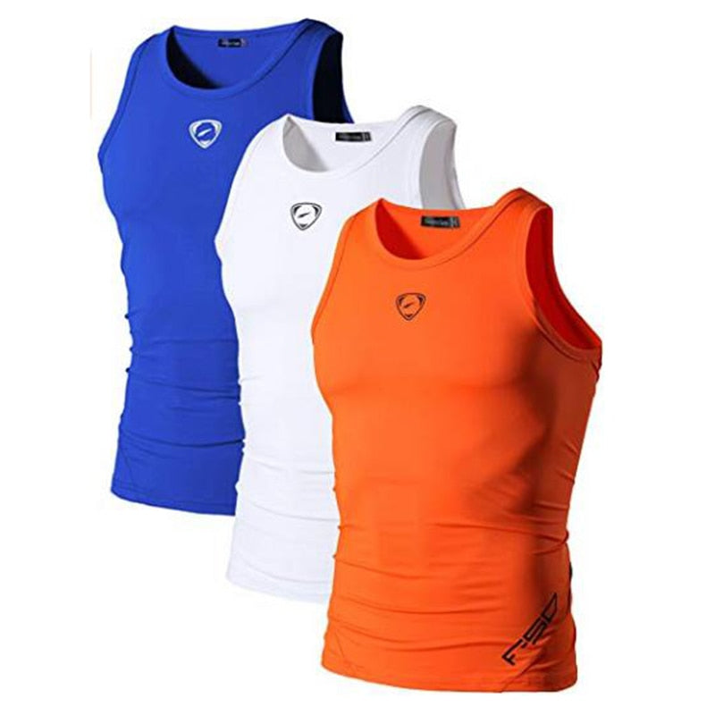 Jeansian 3 Pack Sport débardeur hauts hauts chemises sans manches en cours d'exécution Grym entraînement Fitness Compression mince LSL3306