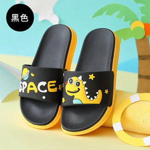 Cute Cartoon Dinosaur Designer House Women Slippers Summer Bathroom Non-slip PVC Slides Couples Shoes Indoor Girls Slippers