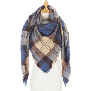 Designer 2020 knitted spring winter women scarf plaid warm cashmere scarves shawls luxury brand neck bandana pashmina lady wrap
