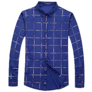Long Sleeve Slim Fit Men Shirt Streetwear