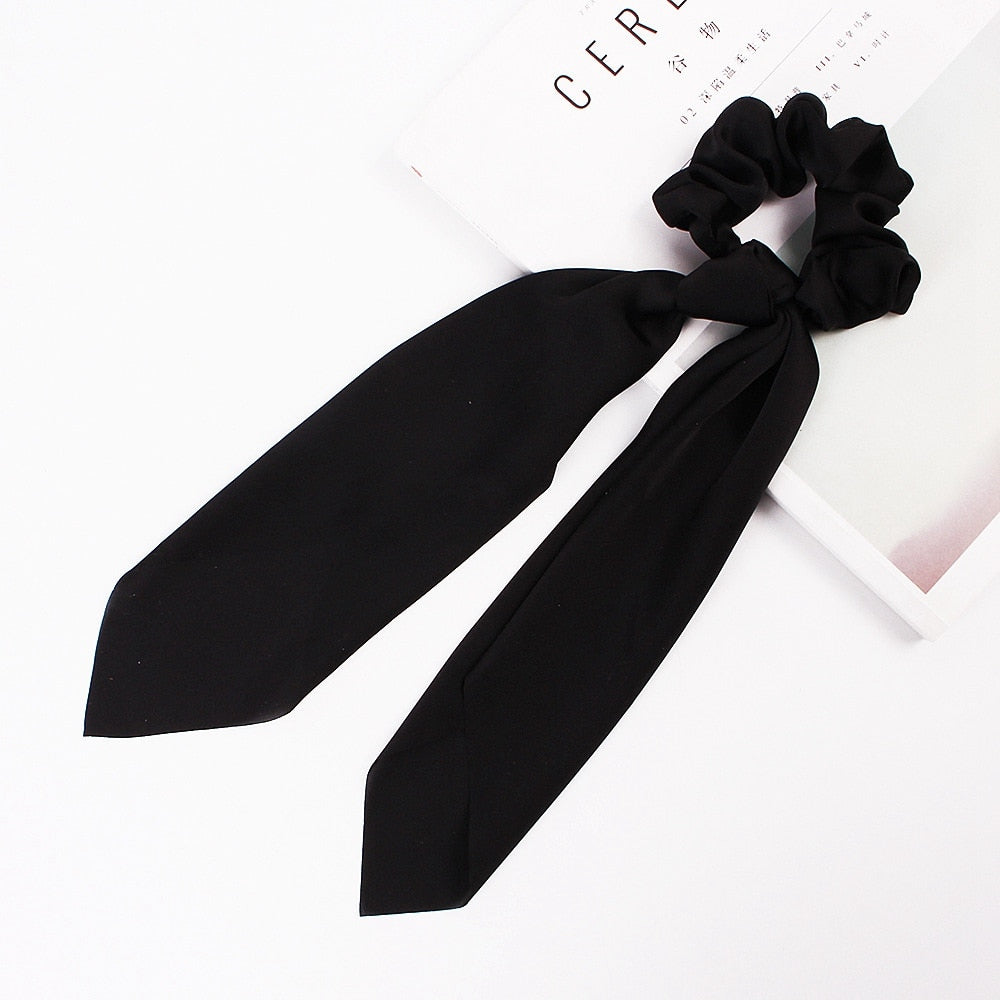 Floral Satin Scrunchies Women Elastic Hair Bands Ties Scarf Woman Scrunchy Hairbands Turban Head Wrap Hair Accessories Headwear