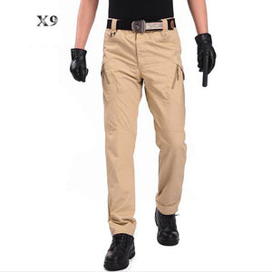 Pantalon tactique homme élasticité de poche Multiple ville pantalon militaire Sport urbain hommes mince gros noir Cargo pantalon moto 5XL