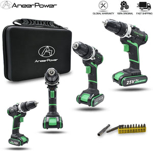 25V 21V 16V 12V Plus Double Speed Electric Drill Cordless Hand Drill Mini Electric Screwdriver Rechargable Lithium Battery Drill