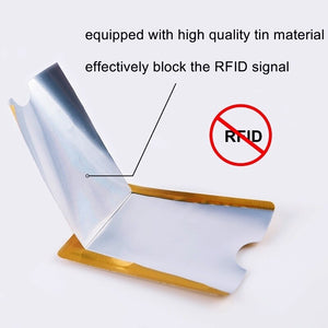 10pcs Anti RFID Blocking Reader Lock Card Holder ID Bank Card Case Protector Aluminium Metal Smart Anti-theft Credit Card Holder