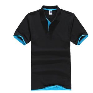 Summer Classic Polo Shirt Men Cotton Solid Short Sleeve Tee Shirt Breathable Camisa Masculina Polo Hombre Jerseys Golftennis 3XL