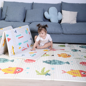 Hipac 200*180cm Baby Play Mat Xpe Foldable With Bag Educational Children's Carpet Kids Rug Activitys Games Toys for Fence Track