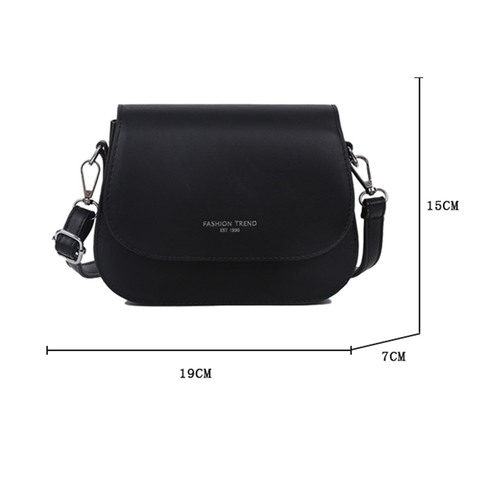 Simple Small Flap Shoulder Pouch Solid Color Women PU Leather Crossbody Bags Popular Simple Female Daily Bag Dropshipping