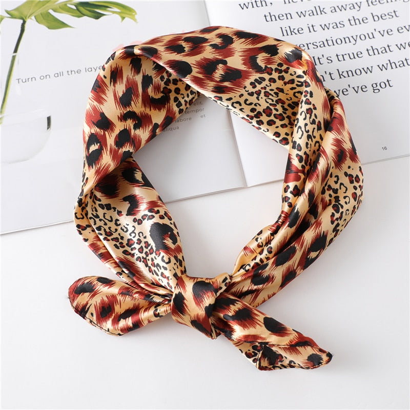 Women Square Silk Scarf Chiffon Satin Lady Hair Neck Foulard  Scarves Shawl Wrap Female Bandana Head Kerchief Hijab Headband