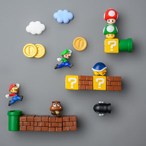 3D Mario Fridge Magnets for Kids Resin Cute & Fun Decorative Refrigerator Locker Magnets Kitchen Home Decoration