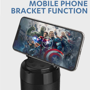 TG113C Column Portable Bluetooth Mini Speaker with FM Radio TF Card AUX Cable Wireless Loundpeakers &Phone Holder 9 Colors