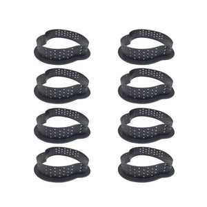 8Pcs or 6pcs Mousse Circle Cutter Decorating Tool French Dessert DIY Cake Mold Perforated Ring Non Stick Bakeware Tart