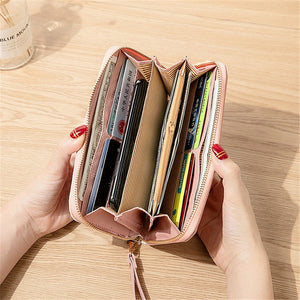 Wallet for Women Long PU Leather