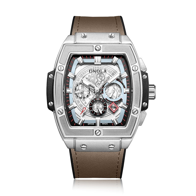Montre de Sport de luxe pour hommes ONOLA mode quartz horloge grand visage montre-bracelet montres décontractées hommes relogio masculino