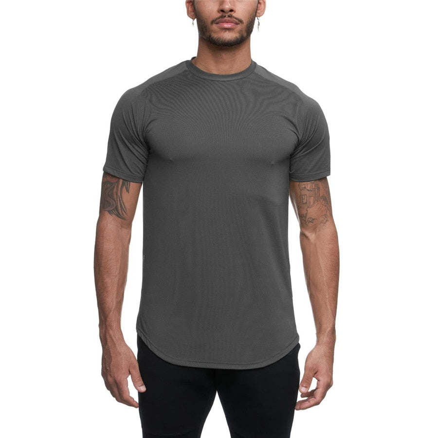 2020 camouflage Sport chemise hommes à manches courtes entraînement gymnase t-shirt hommes Compression coupe mince course t-shirt hommes Fitness hauts Sport t-shirt