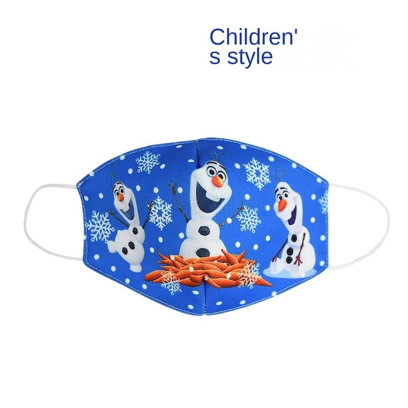 Disney congelé dessin animé bouche masque Anti poussière masque visage princesse Anna Elsa cotons masques pour enfants enfants réutilisables
