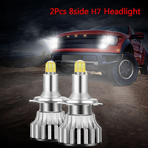 New 2Pcs/set DC 9-32 V 24Chips H1 H7 H8 H9 H11 LED Lamp Car Headlight Bulbs LED 360 Degree High Power Car LED Light 120W 18000LM