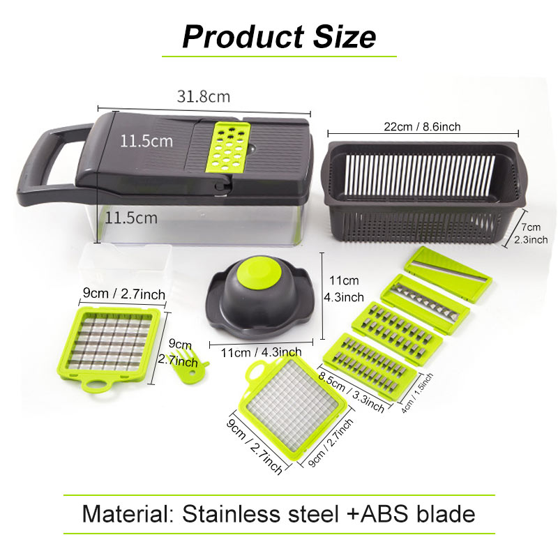 Upgrade Vegetable Cutter Multifunctional Mandoline Slicer Stainless Steel Blades Potato Fruit Peeler Carrot Grater Kitchen Tool