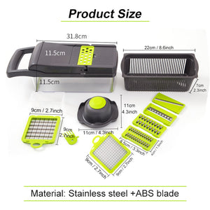 Upgrade Vegetable Cutter Multifunctional Mandoline Slicer Stainless Steel Blades Potato Fruit Peeler Carrot Grater Kitchen Tool