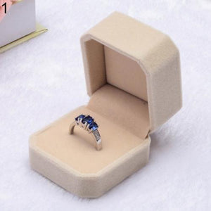 Hot Sale Blue Black Velvet Engagement Wedding Stud Earring Ring Pendant Jewelry Package Display Box Organizer Storage Gift Case