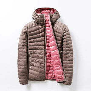 2020 Women Down Jacket Women Parks Ultra Light Feather Double Side Windbreaker Reversible Autumn Winter Female Coat Brand Tops