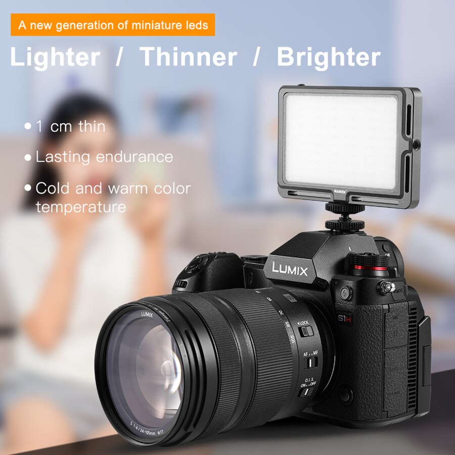 Stabilisateur de cardan de caméra MAMEN avec studio LED lumière vidéo et Microphone pour la photographie DSLR stabilisateur de poche de prise de vue Vlog