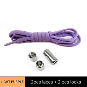 Third Version Elastic No Tie Shoelaces Metal Lock Shoe Laces For Kids Adult Sneakers Quick Shoelaces Semicircle Shoestrings F089