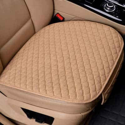Flax Car Seat Cover Four Seasons Front Rear Linen Fabric Cushion Breathable Protector Mat Pad Auto accessories Universal Size