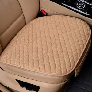 Flax Car Seat Cover Four Seasons Front Rear Linen Fabric Cushion Breathable Protector Mat Pad Auto accessories Universal Size