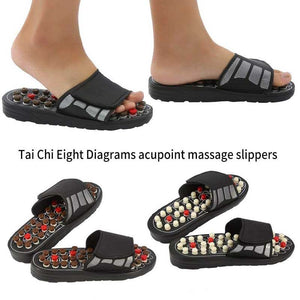 Home Women Men Foot Acupoint Feet Massage Slippers Shiatsu Sandal Feet Acupressure Therapy Rotating Foot Massager Shoes Unisex