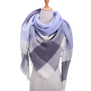 Designer 2020 knitted spring winter women scarf plaid warm cashmere scarves shawls luxury brand neck bandana pashmina lady wrap