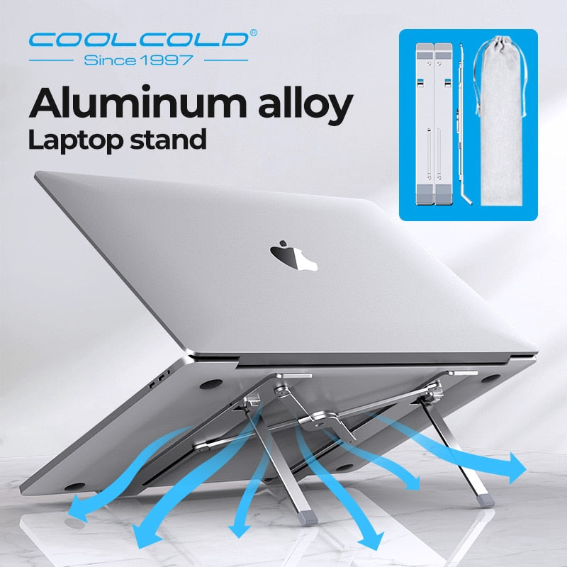 COOLCOLD support pour ordinateur Portable réglable en hauteur en aluminium support pour ordinateur Portable support pour ordinateur Portable ergonomique à 17 pouces pour MacBook Air Pro