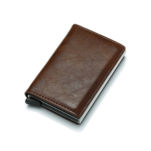 DIENQI Carbon Fiber Card Holder Wallets Men Brand Rfid Black Magic Trifold Leather Slim Mini Wallet Small Money Bag Male Purses