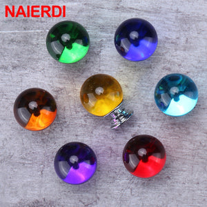 NAIERDI 30mm Crystal Ball Furniture Knob Kitchen Cupboard Door Pulls Drawer Knobs Cabinet Handles Wardrobe Door Handles Hardware