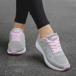 Tenis Feminino Fashion Lace-Up White Sport Shoes For Women Sneakers Light Round Cross Straps Flat Tennis Woman Shoes Outdoor Gym