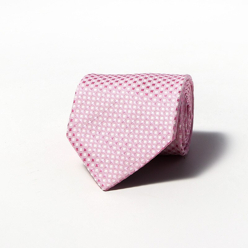 Luxury Fashion Striped Plaid Men's Tie Red Blue Grey Classic Neck Ties Leisure Business Wedding High Quality 8cm Silk Necktie