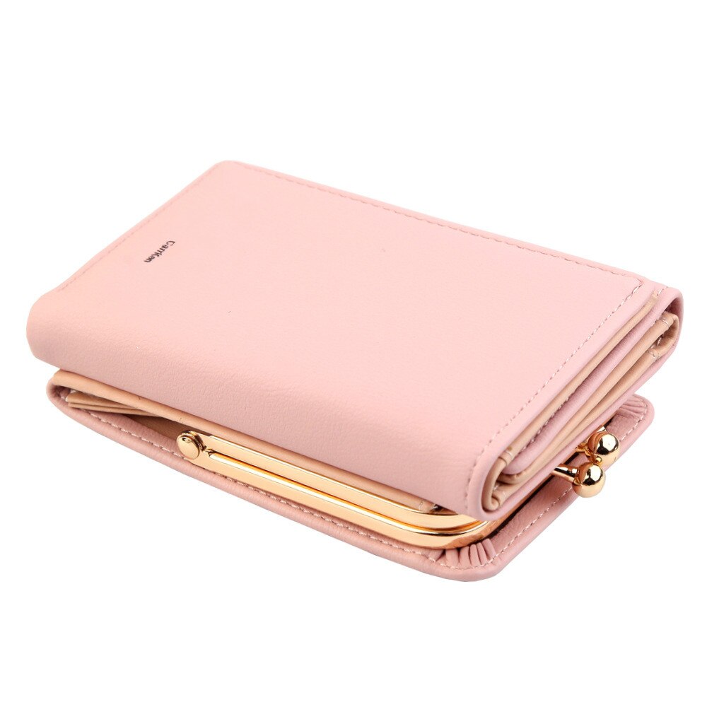 Wallet Women 2020 Lady Short Women Wallets Black Red Color Mini Money Purses Small Fold PU Leather Female Coin Purse Card Holder